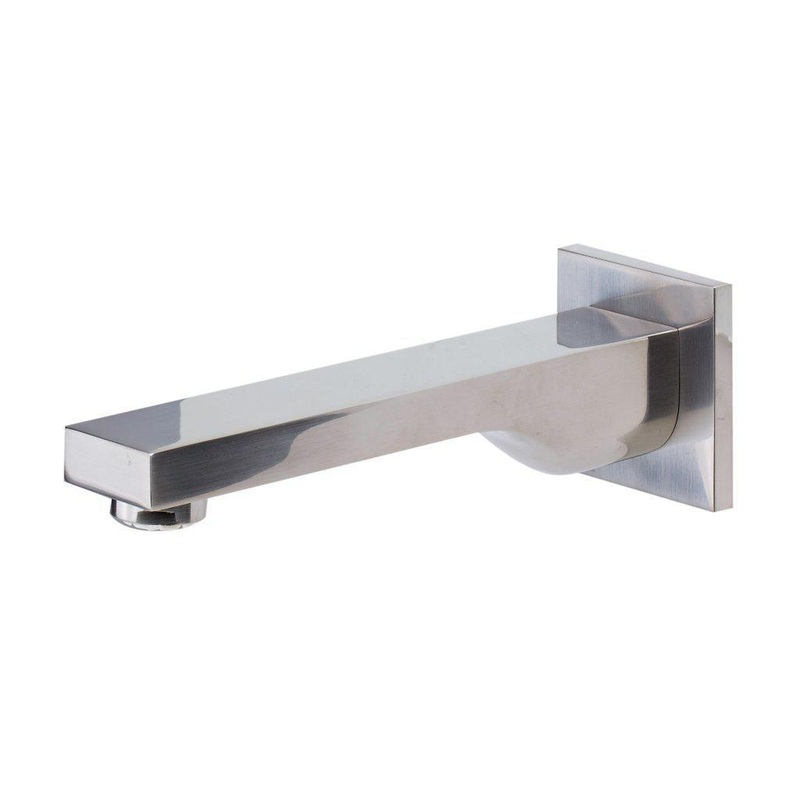 ALFI Brand AB9201-BN Brushed Nickel Wall-Mounted Square Tub Filler Bathroom Spout