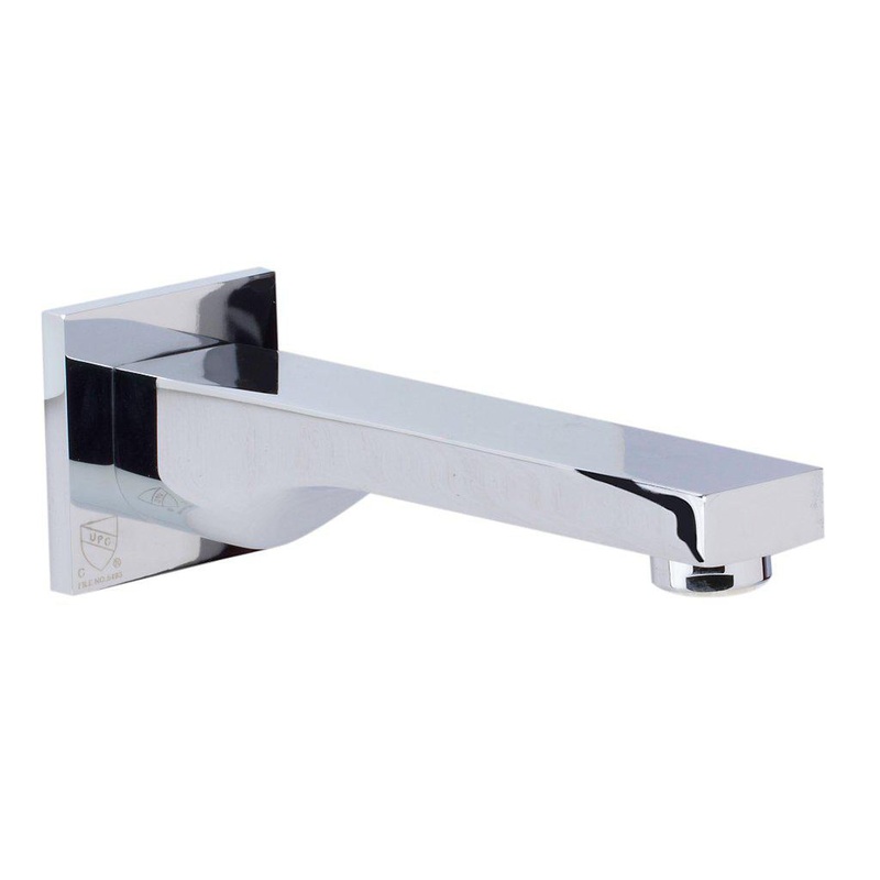 ALFI Brand AB9201-PC Polished Chrome Wall-Mounted Square Tub Filler Bathroom Spout