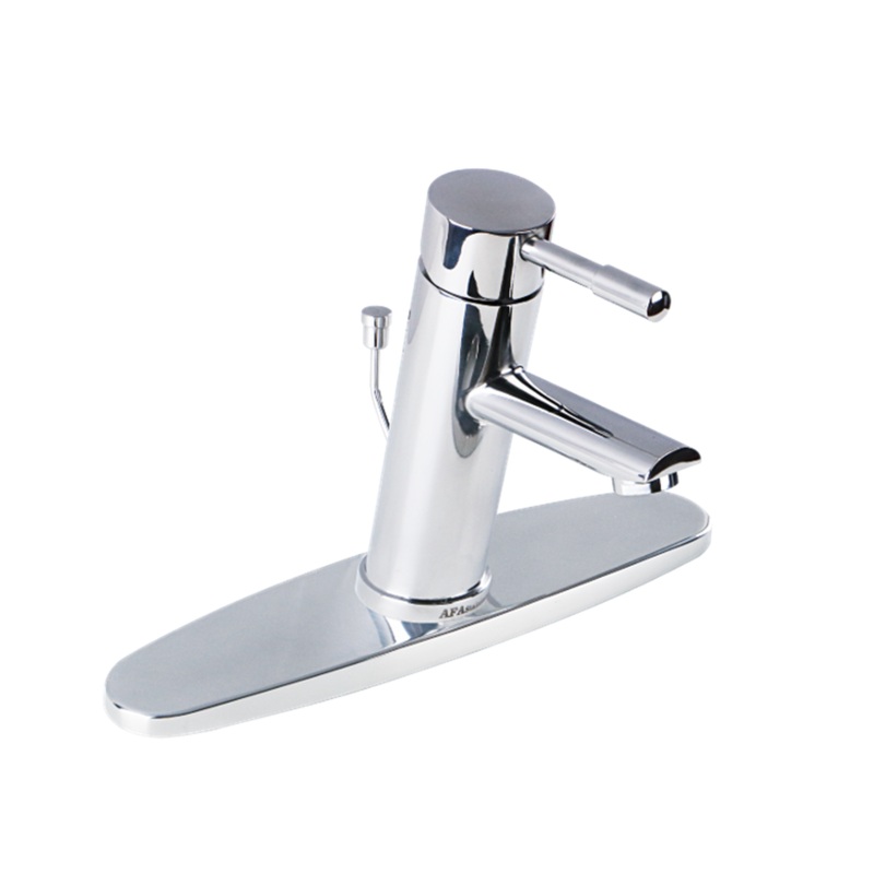 AFAstainless Solid T-304 Polished Stainless Steel Modern Single Handle Bathroom Faucet With Stainless Steel Pop-up Drain