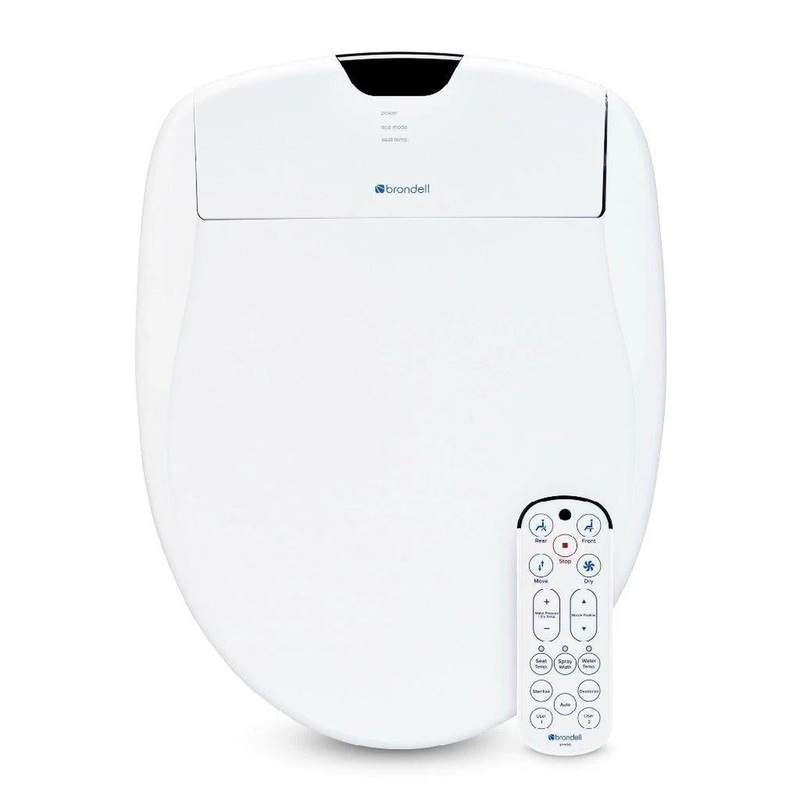 Brondell Swash 1400 19.55" White Round Electric Luxury Bidet Toilet Seat With Wireless Remote Control