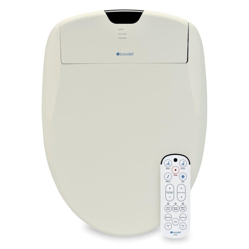 Brondell Swash 1400 20.43" Biscuit Elongated Electric Luxury Bidet Toilet Seat With Wireless Remote Control