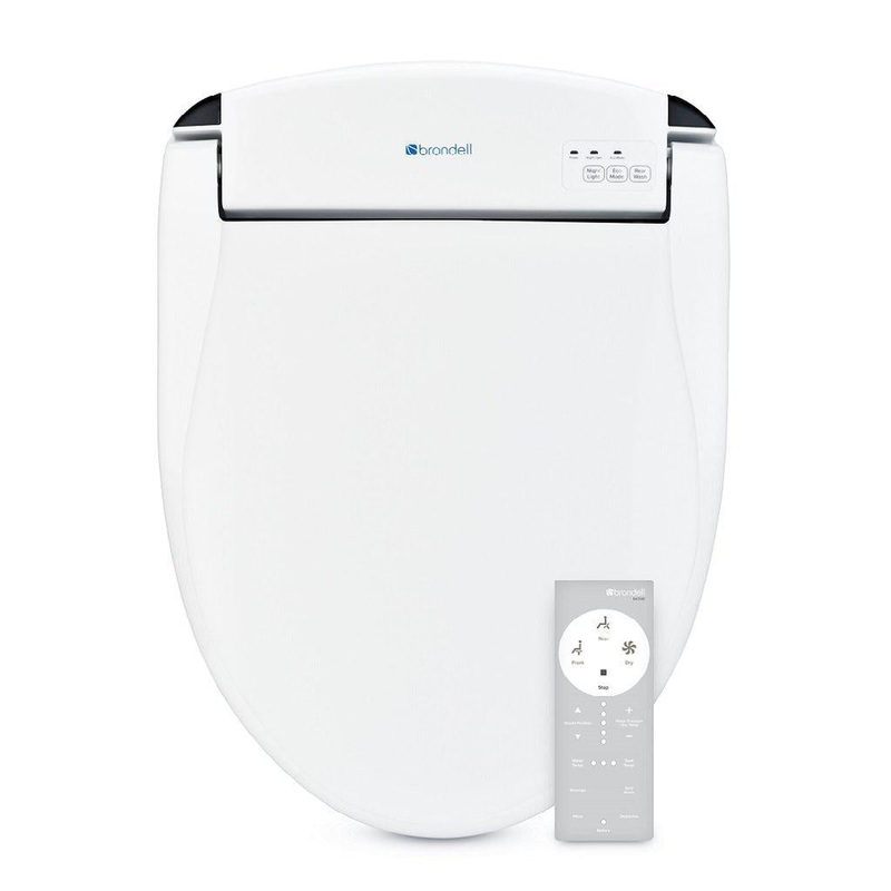 Brondell Swash DS725 19.5" White Round Electric Advanced Bidet Toilet Seat With Wireless Remote Control