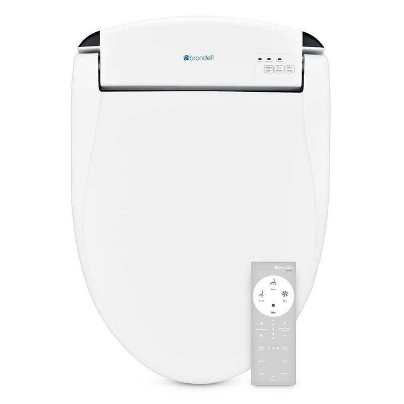 Brondell Swash DS725 20.87" White Elongated Electric Advanced Bidet Toilet Seat With Wireless Remote Control