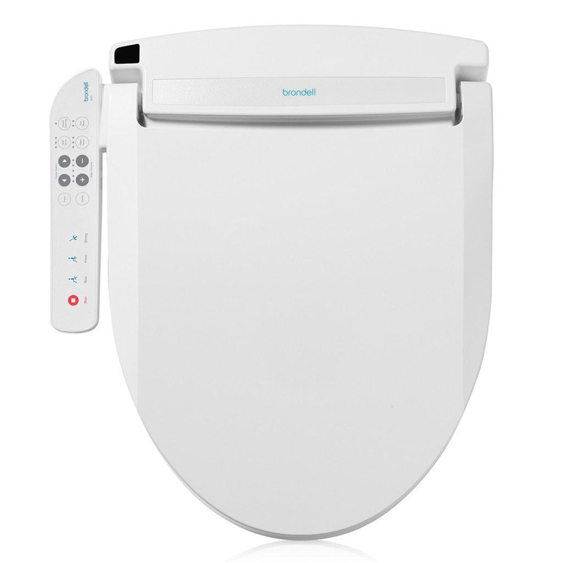 Brondell Swash Select BL67 20.7" White Elongated Electric Advanced Bidet Toilet Seat With Side Control Panel