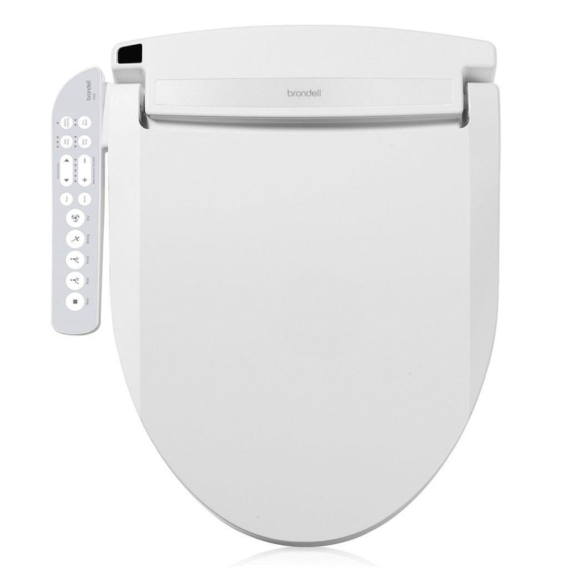 Brondell Swash Select DR801 20.7" White Elongated Electric Advanced Bidet Toilet Seat With Side Control Panel
