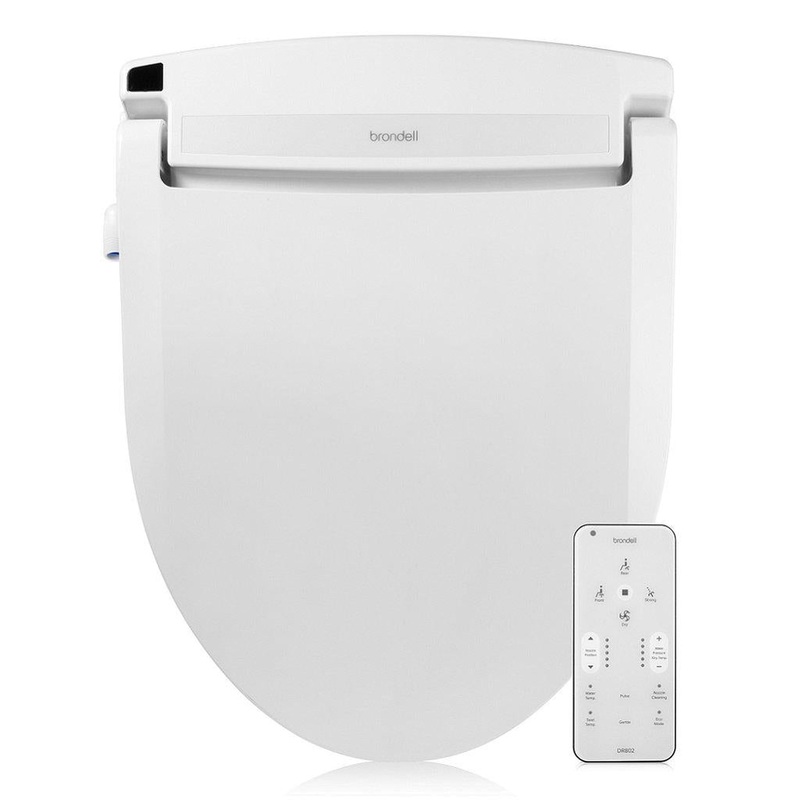 Brondell Swash Select DR802 20.7" White Elongated Electric Luxury Bidet Toilet Seat With Wireless Remote Control