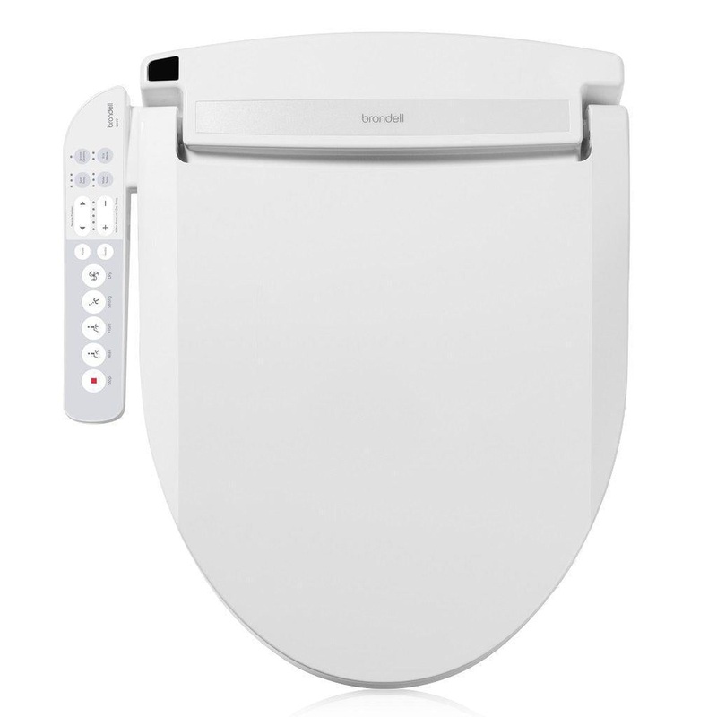 Brondell Swash Select EM417 20.7" White Elongated Electric Advanced Bidet Toilet Seat With Side Control Panel