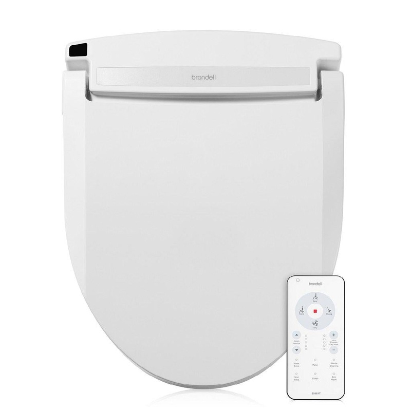 Brondell Swash Select EM617 19.5" White Round Electric Advanced Bidet Toilet Seat With Wireless Remote Control