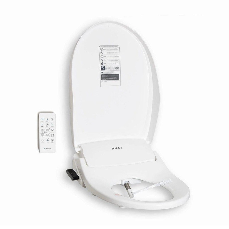 Hulife HLB-3000ER 21" Elongated White Electric Bidet Toilet Seat With Wireless Remote Control