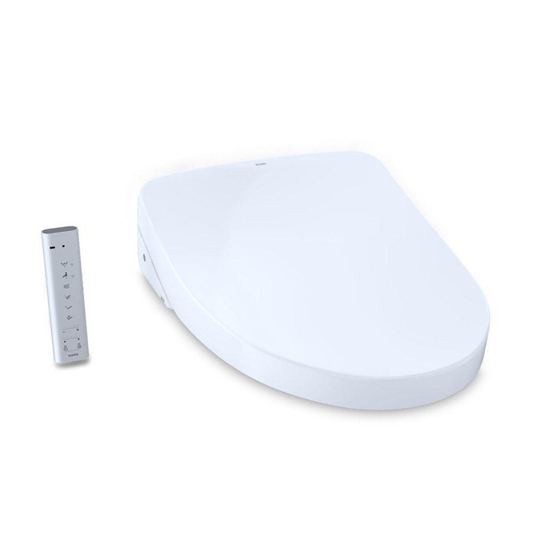 TOTO Washlet+ s500e White Contemporary Electronic Elongated Toilet Bidet Seat