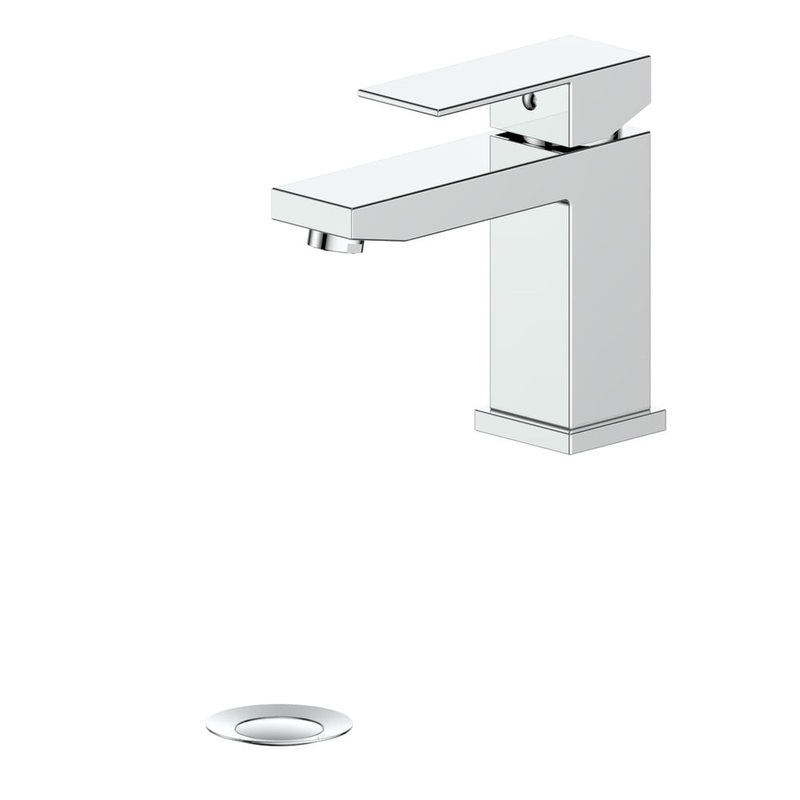 ZLINE North Lake Single Hole 1.5 GPM Chrome Bathroom Faucet With Drain