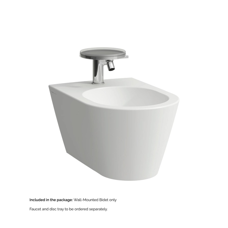 Laufen Kartell 15" x 11" Single-Hole Matte White Wall-Mounted Bidet