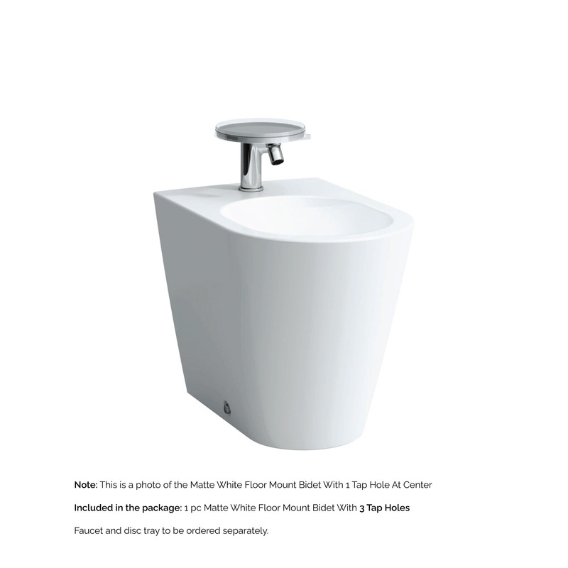 Laufen Kartell 15" x 16" 3-Hole Matte White Floor-Mounted Bidet