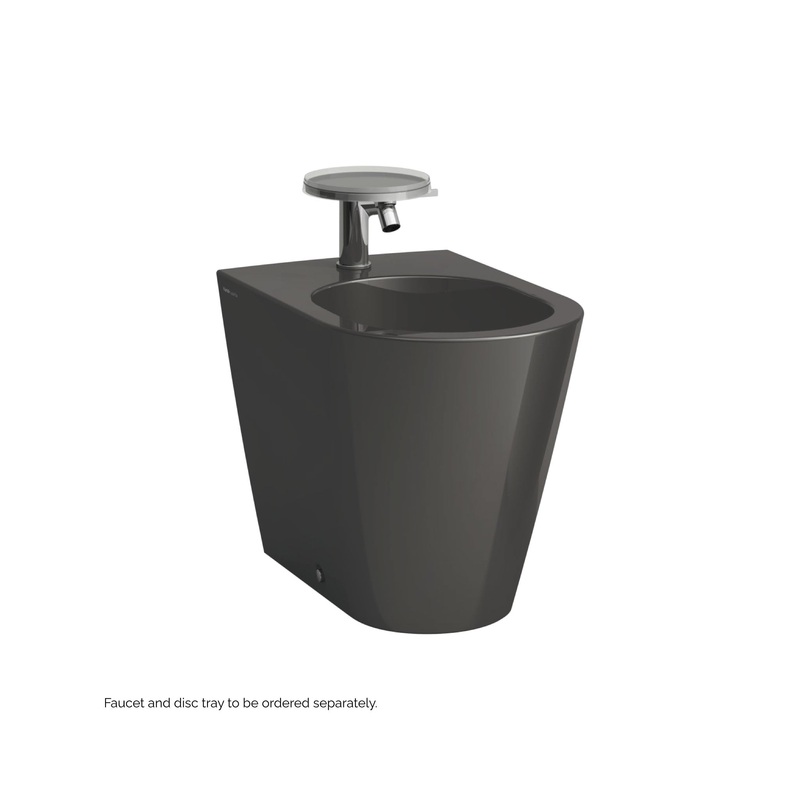 Laufen Kartell 15" x 16" Single-Hole Matte Black Floor-Mounted Bidet