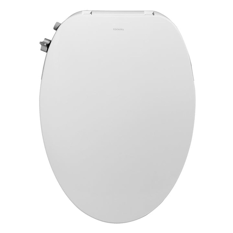 Vinnova Taranto 20" White Elongated Non-Electric Quick Release Hinges Plastic Toilet Seat Bidet